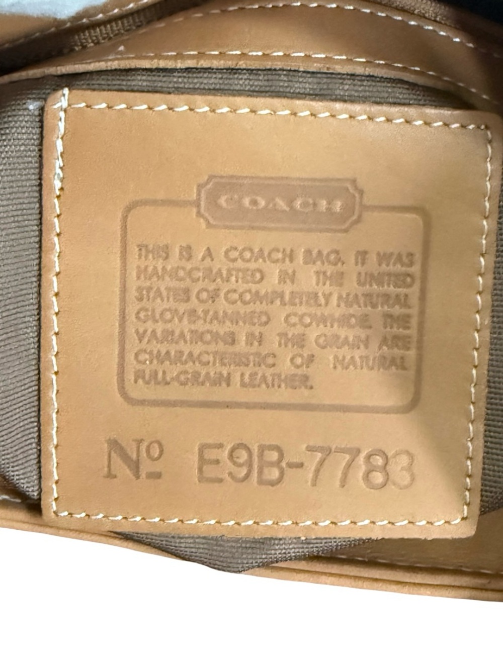 Coach Vintage Hamptons Tan Leather Hobo Shoulder Bag Y2K - Picture 14 of 15